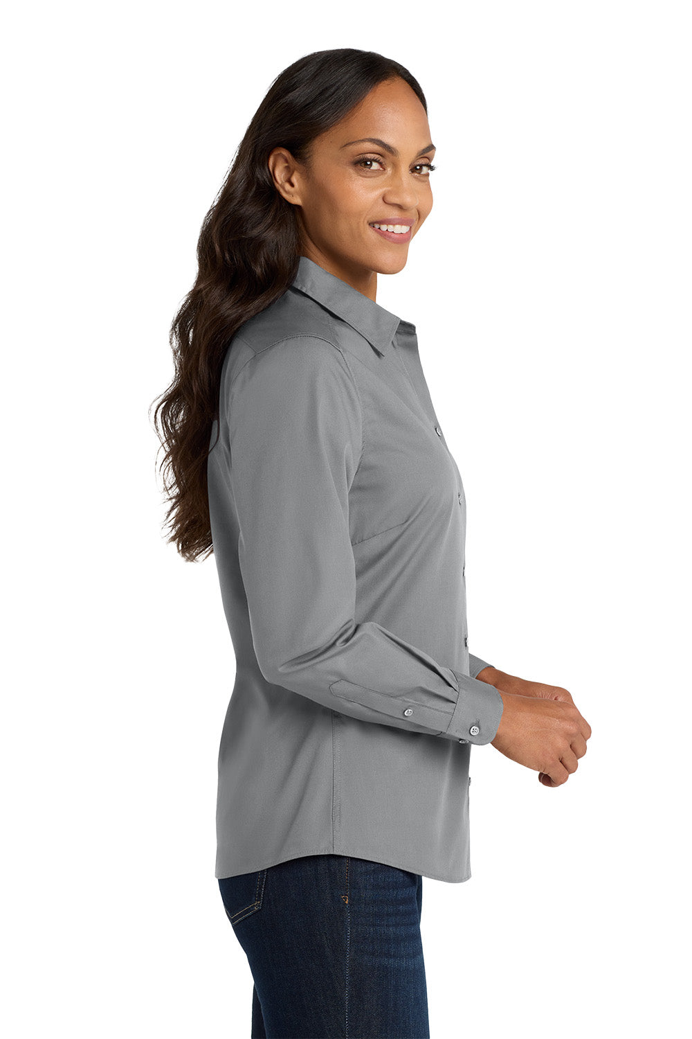 Women's Long Sleeve Carefree Poplin Shirt - Park Inn