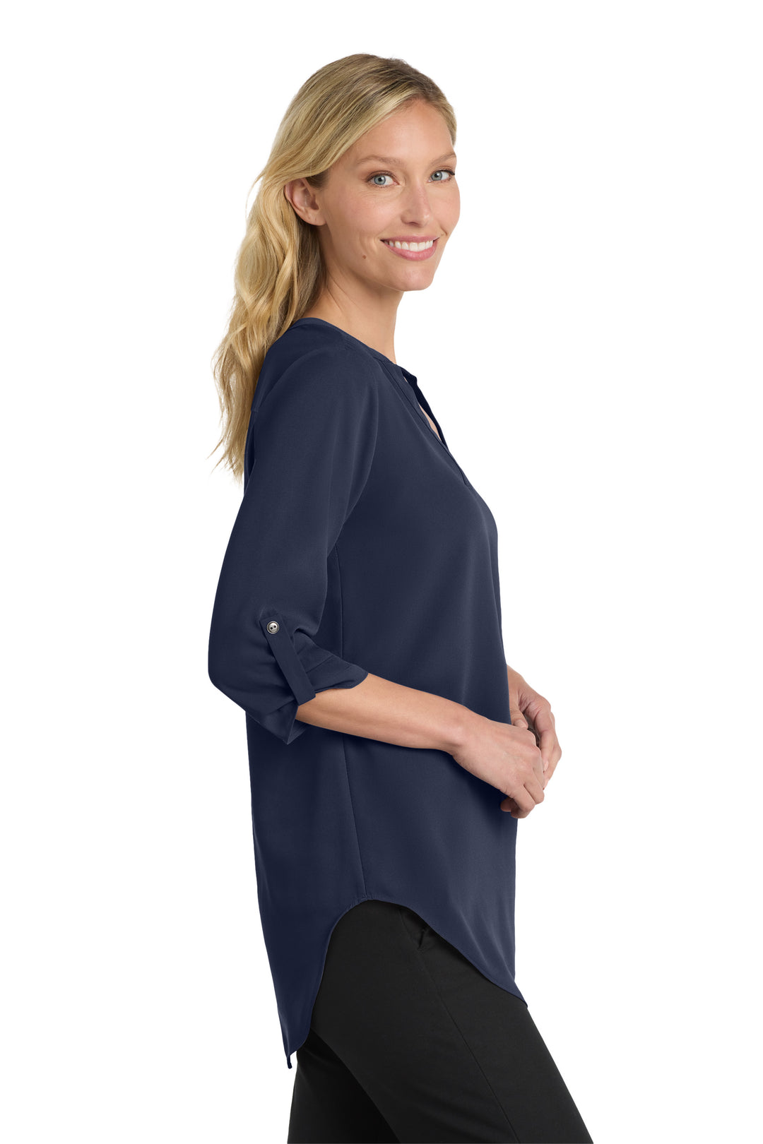 Women's ¾-Sleeve Tunic Blouse (No Logo) - Country Inn & Suites
