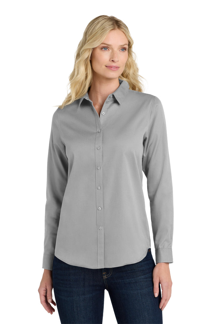 Women's Long Sleeve Superpro Twill Shirt (No Logo) - Country Inn & Suites