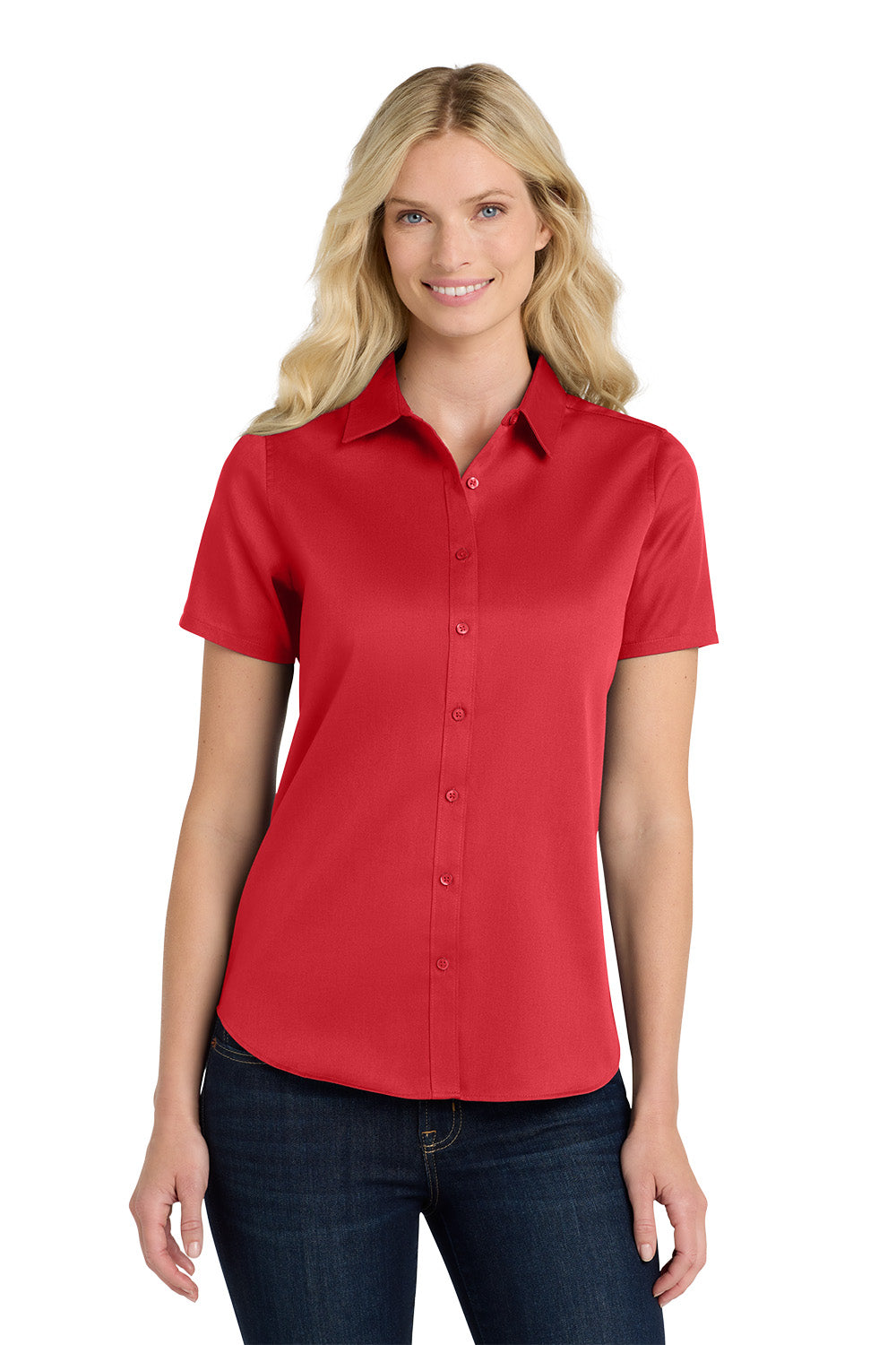 Women's Short Sleeve Superpro Twill Shirt - Red Roof Inn