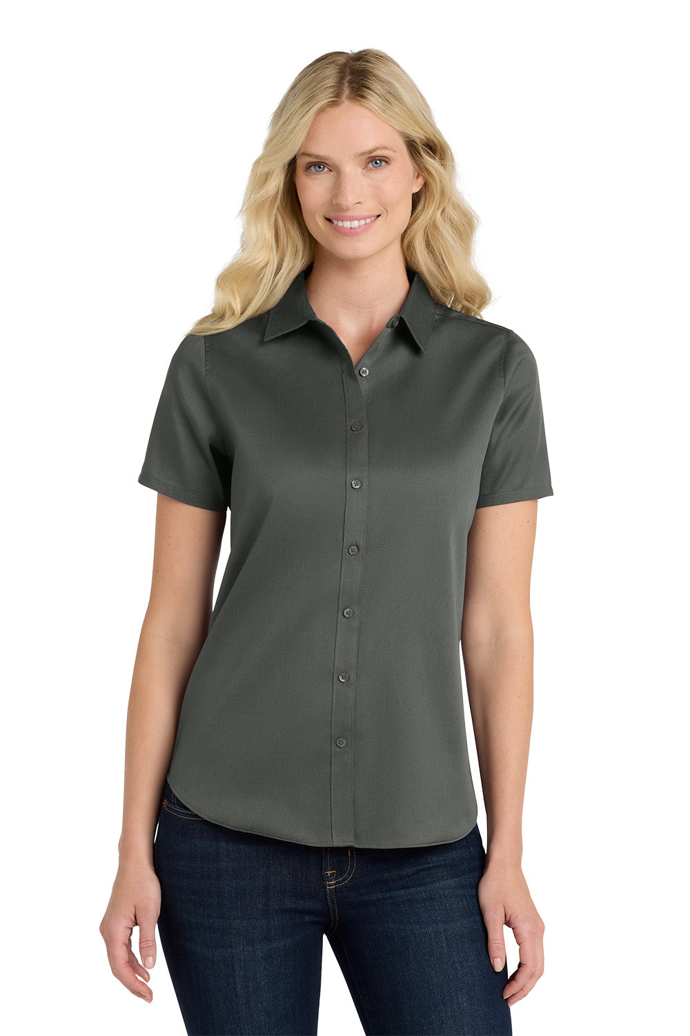 Women's Short Sleeve Superpro Twill Shirt - Red Roof Inn