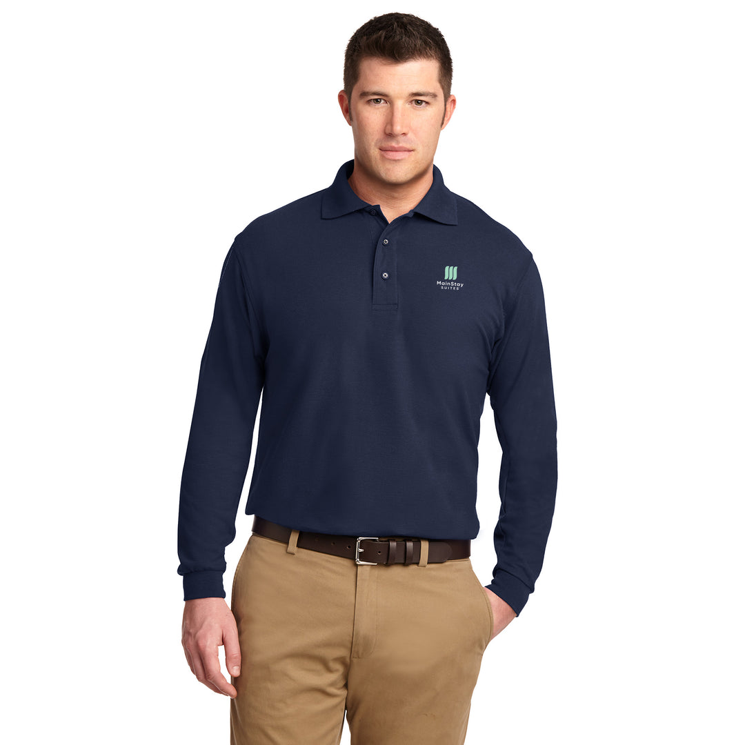 Men's Silk Touch Polo - Long Sleeve - MainStay Suites