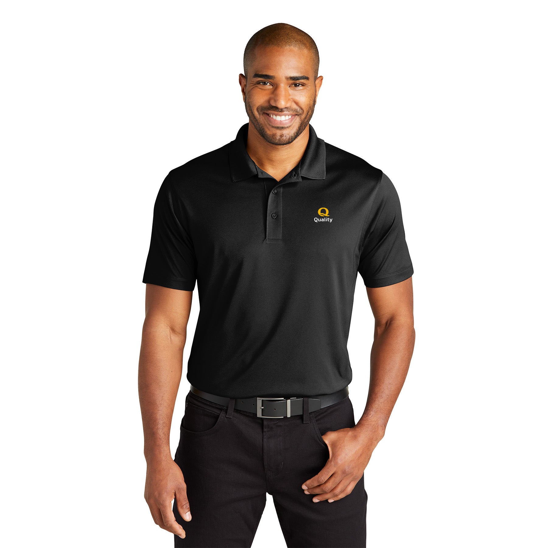 Men's Recycled Performance Polo - Quality Inn – Sable Hotel Supply