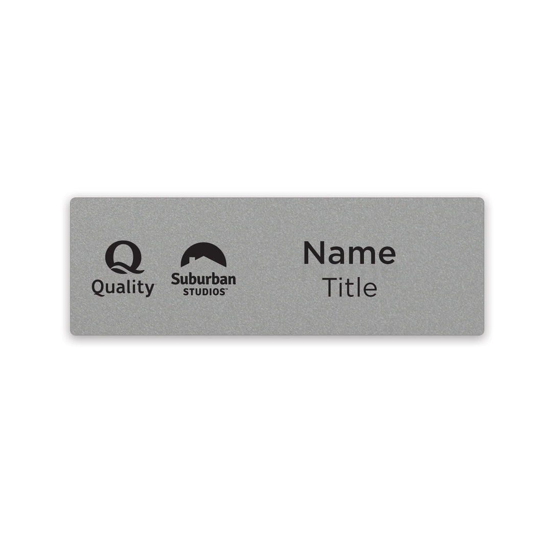 3" x 1" Dual-Brand Name Badge - Quality Inn & Suburban Studios