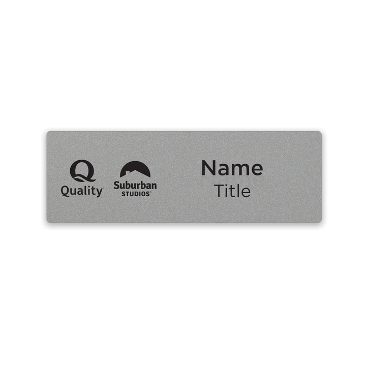 3" x 1" Dual-Brand Name Badge - Quality Inn & Suburban Studios