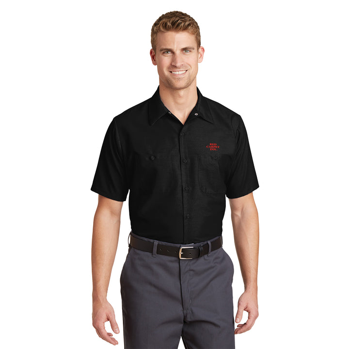 Men's Short Sleeve Work Shirt - Red Carpet Inn