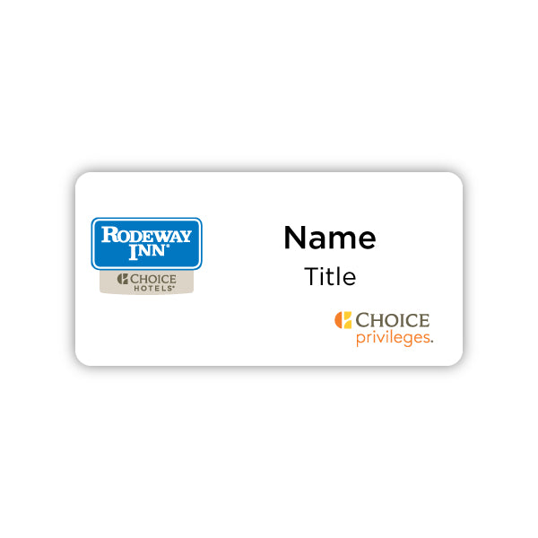 Badge de nom "x 1,5" - Rodeway Inn