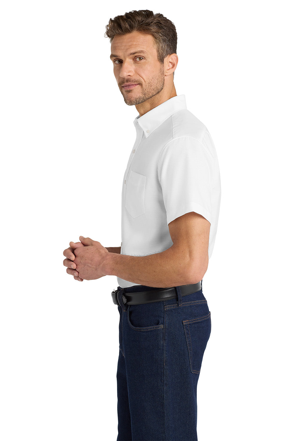 Men's Short Sleeve Super Pro Oxford - Americas Best Value Inn