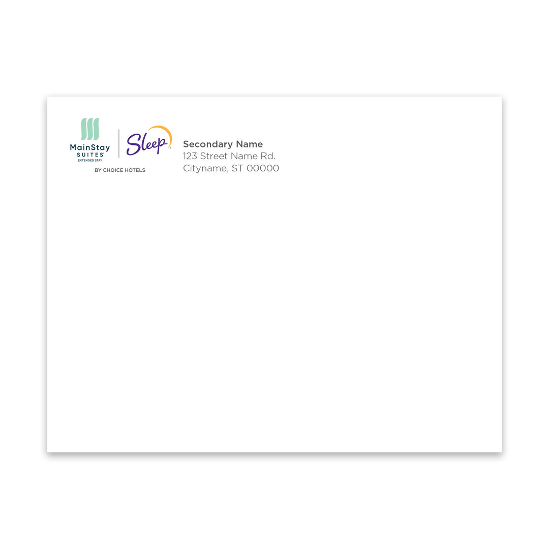 Dual-Brand A2 Notecard Envelope - Sleep Inn & MainStay Suites