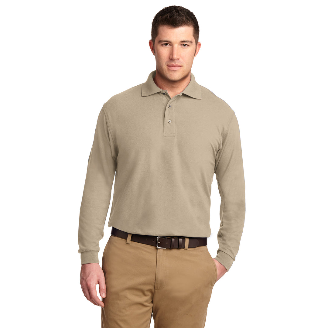 Men's Silk Touch Polo - Long Sleeve - Dual Brand