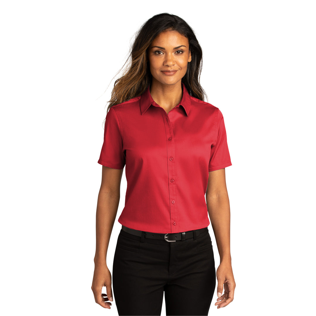 Women's Short Sleeve Superpro Twill Shirt - Red Lion Hotels