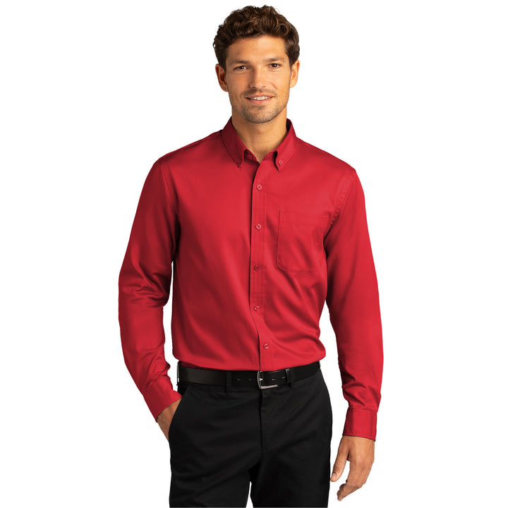 Men's Long Sleeve Superpro Twill Shirt - Red Lion Hotels