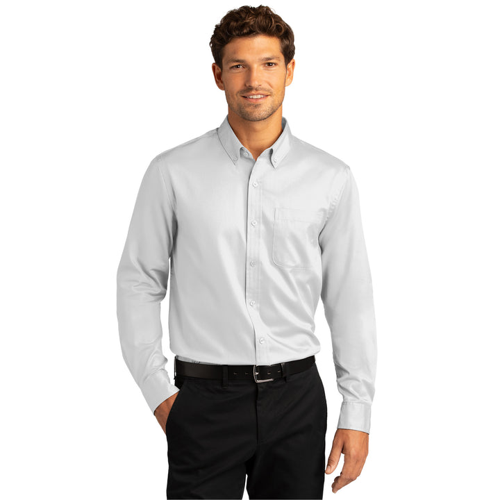 Men's Long Sleeve Superpro Twill Shirt - Americas Best Value Inn