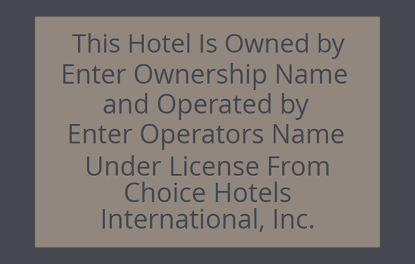 Ownership Sign - Country Inn & Suites by Radisson