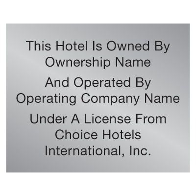 Ownership Sign - Cambria Hotels