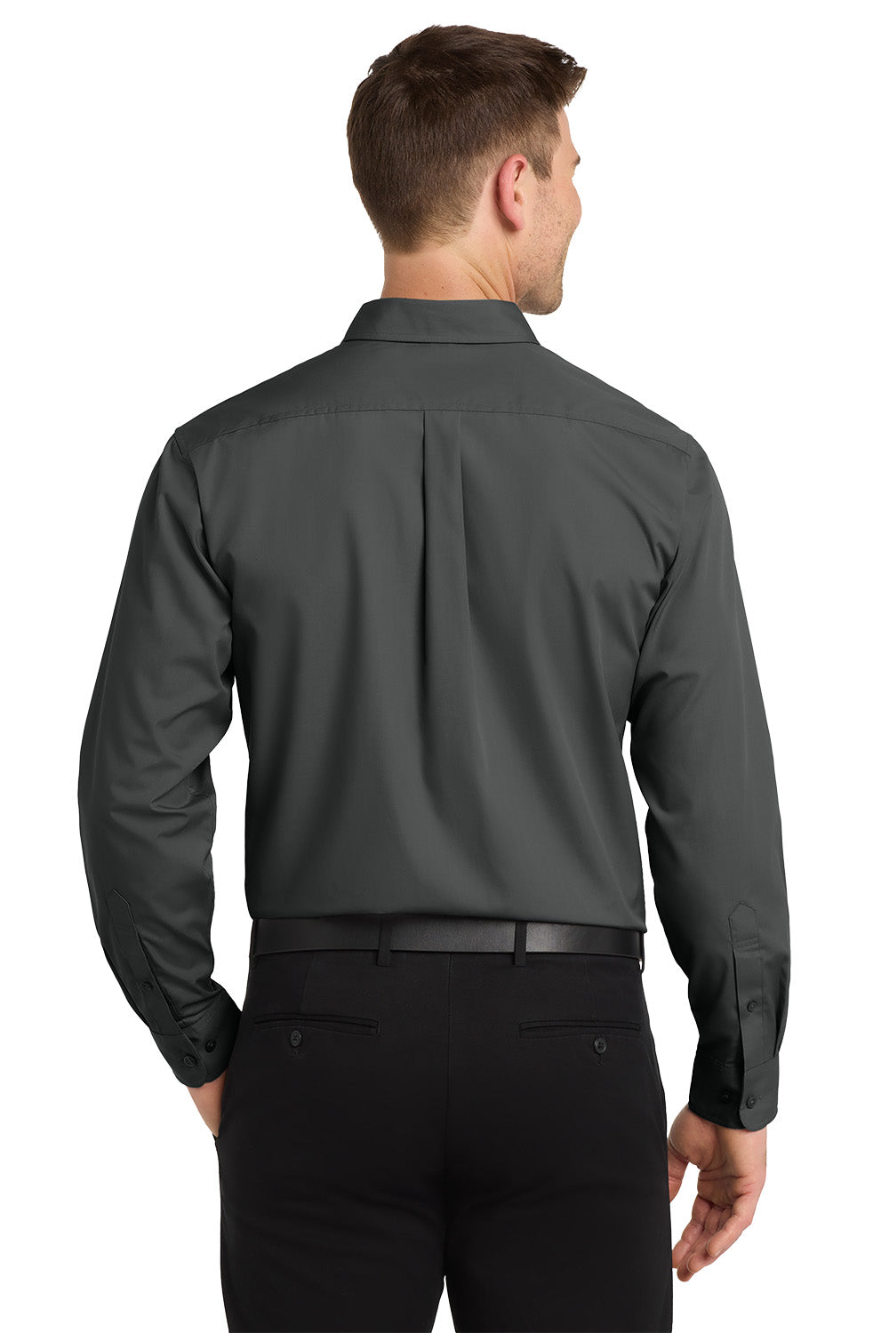 Men's Long Sleeve Carefree Poplin Shirt - Signature Inn