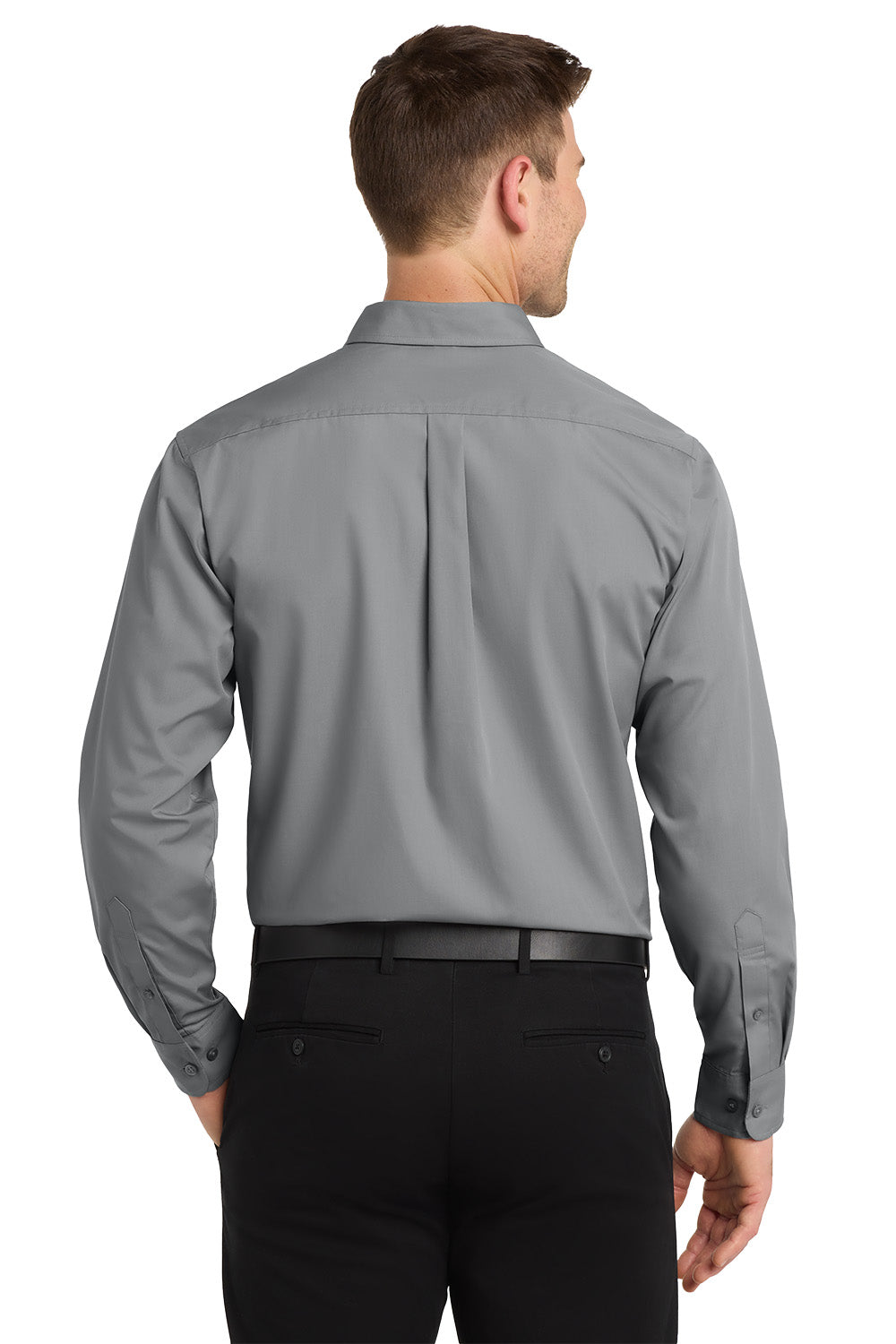 Men's Long Sleeve Carefree Poplin Shirt - Park Inn