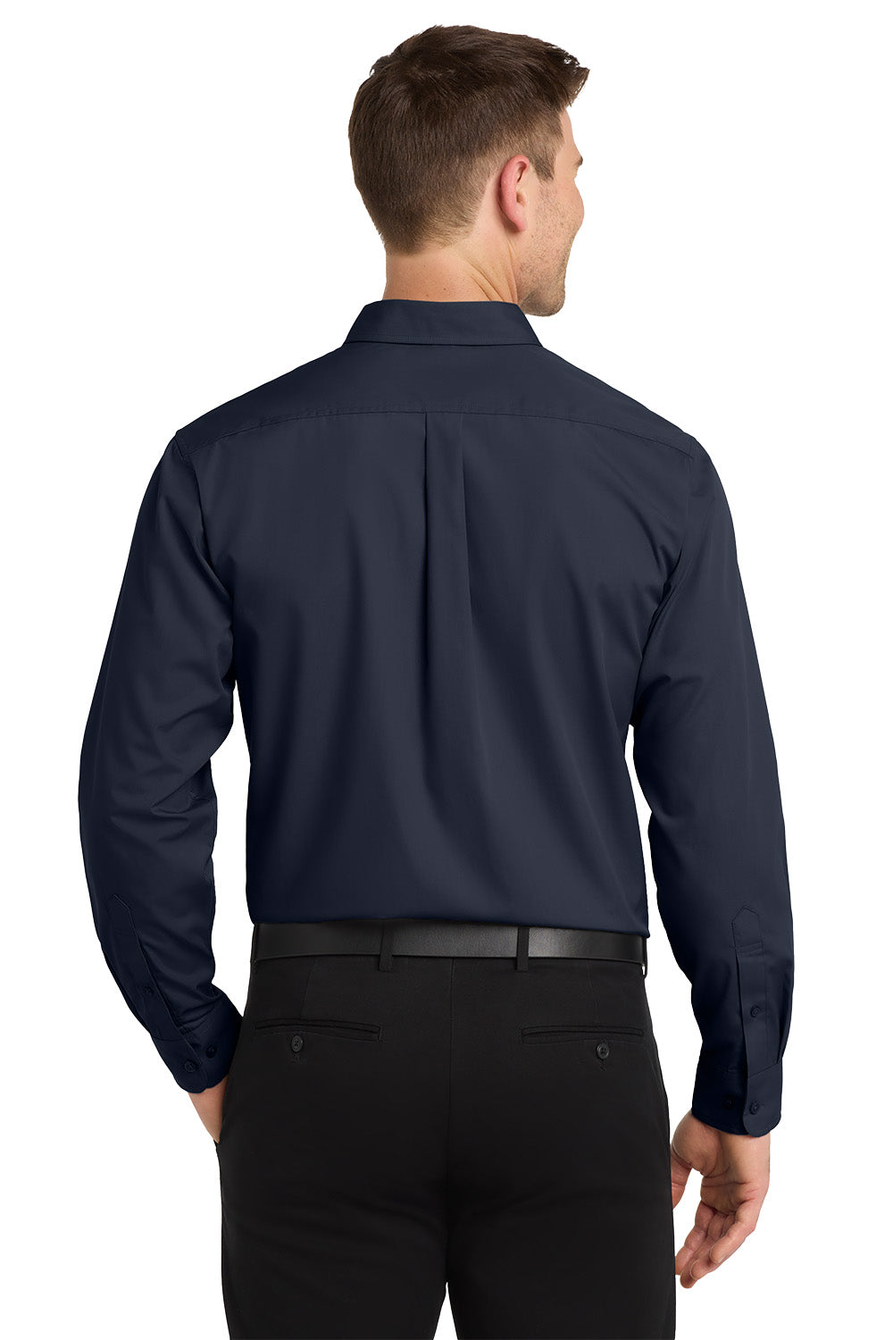 Men's Long Sleeve Carefree Poplin Shirt - Park Inn