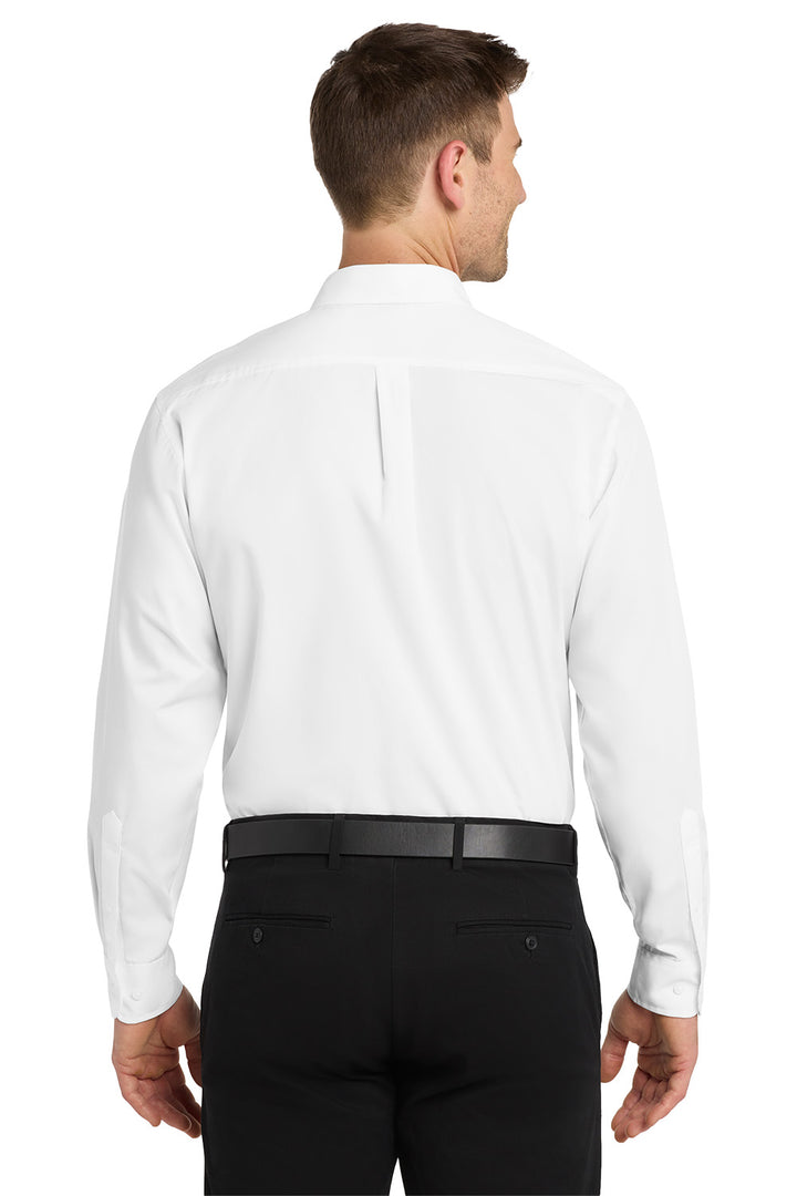 Men's Long Sleeve Carefree Poplin Shirt - Signature Inn