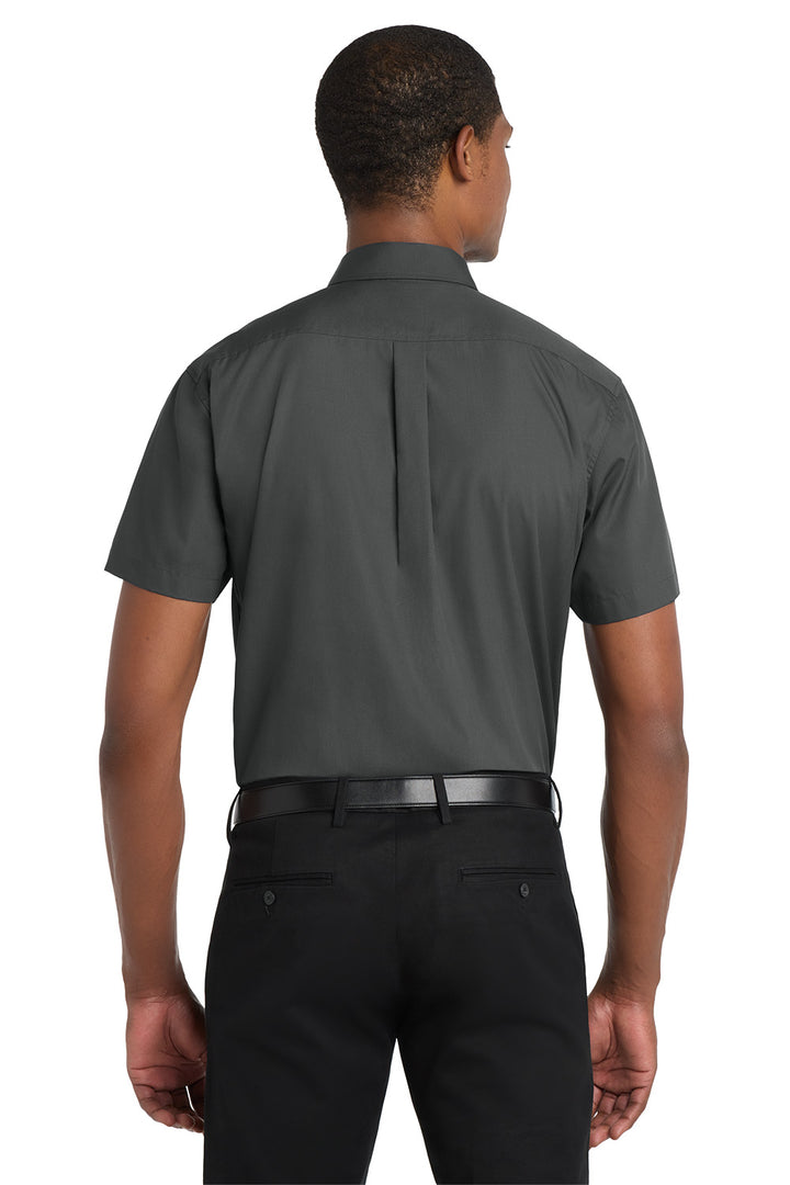 Men's Short Sleeve Carefree Poplin Shirt - Signature Inn
