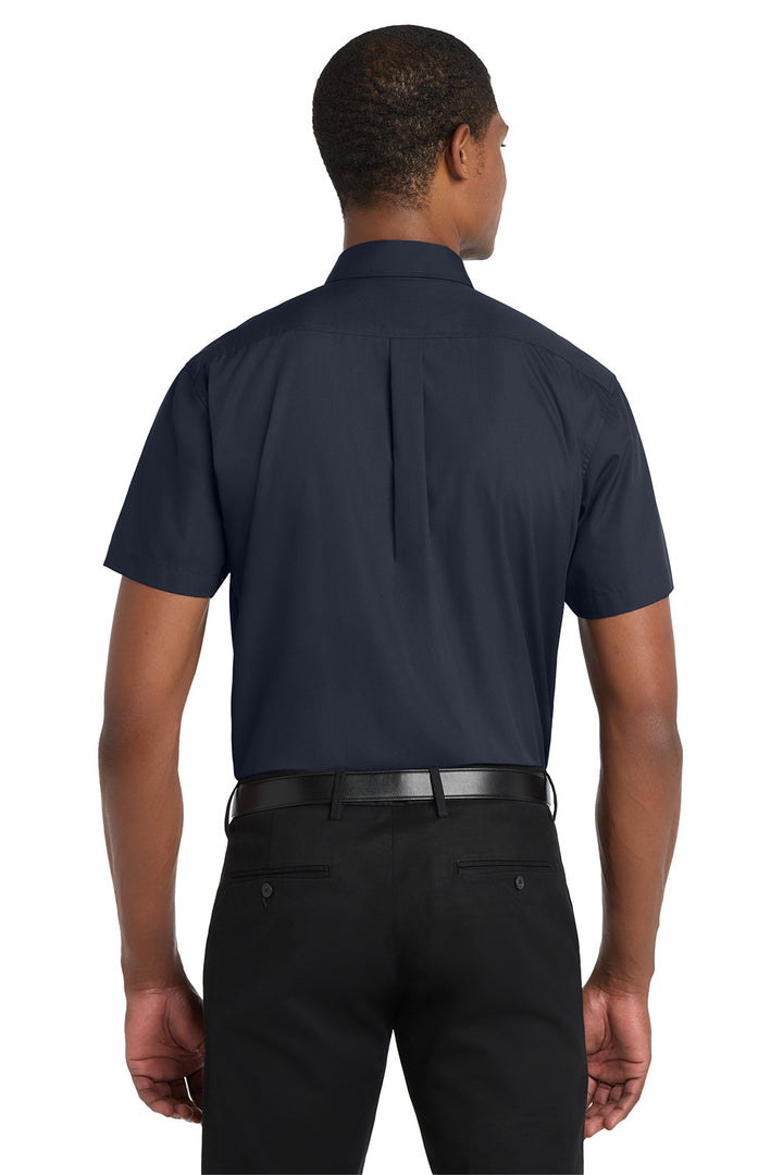 Men's Short Sleeve Carefree Poplin Shirt - Park Inn