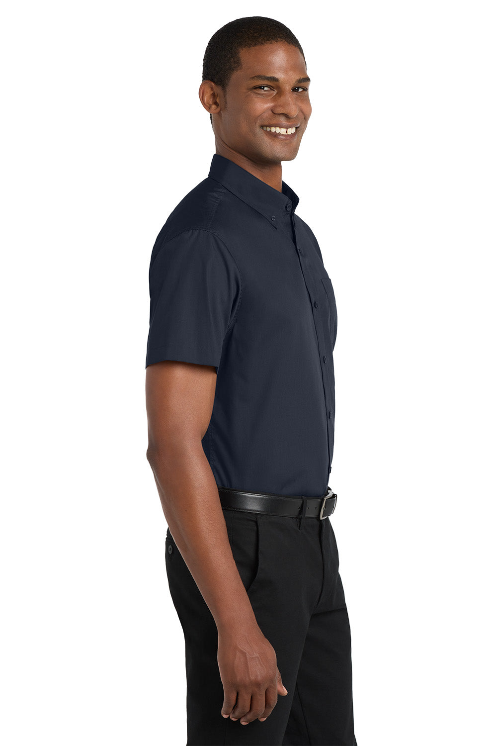 Men's Short Sleeve Carefree Poplin Shirt - Park Inn