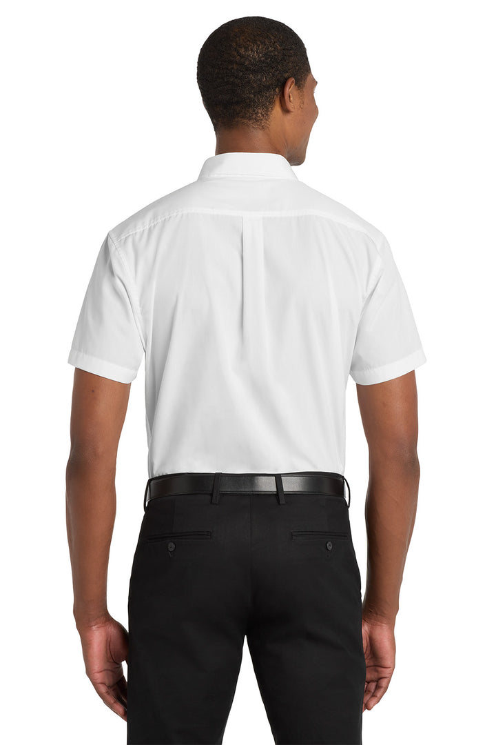 Men's Short Sleeve Carefree Poplin Shirt - Signature Inn