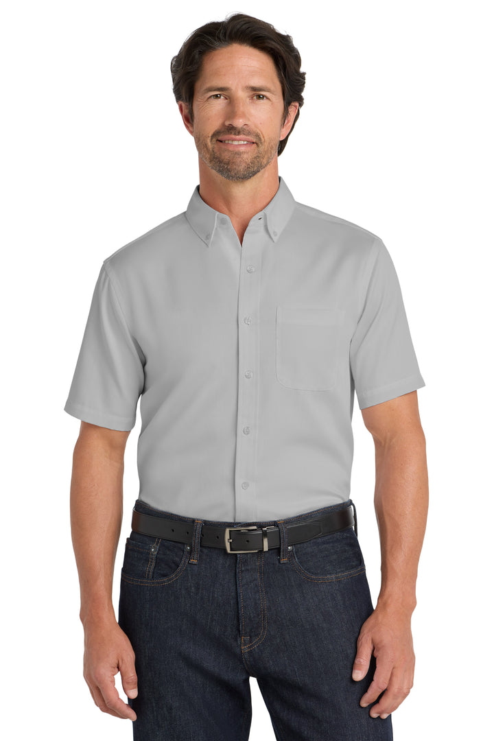 Men's Short Sleeve Superpro Twill Shirt (No Logo) - Country Inn & Suites