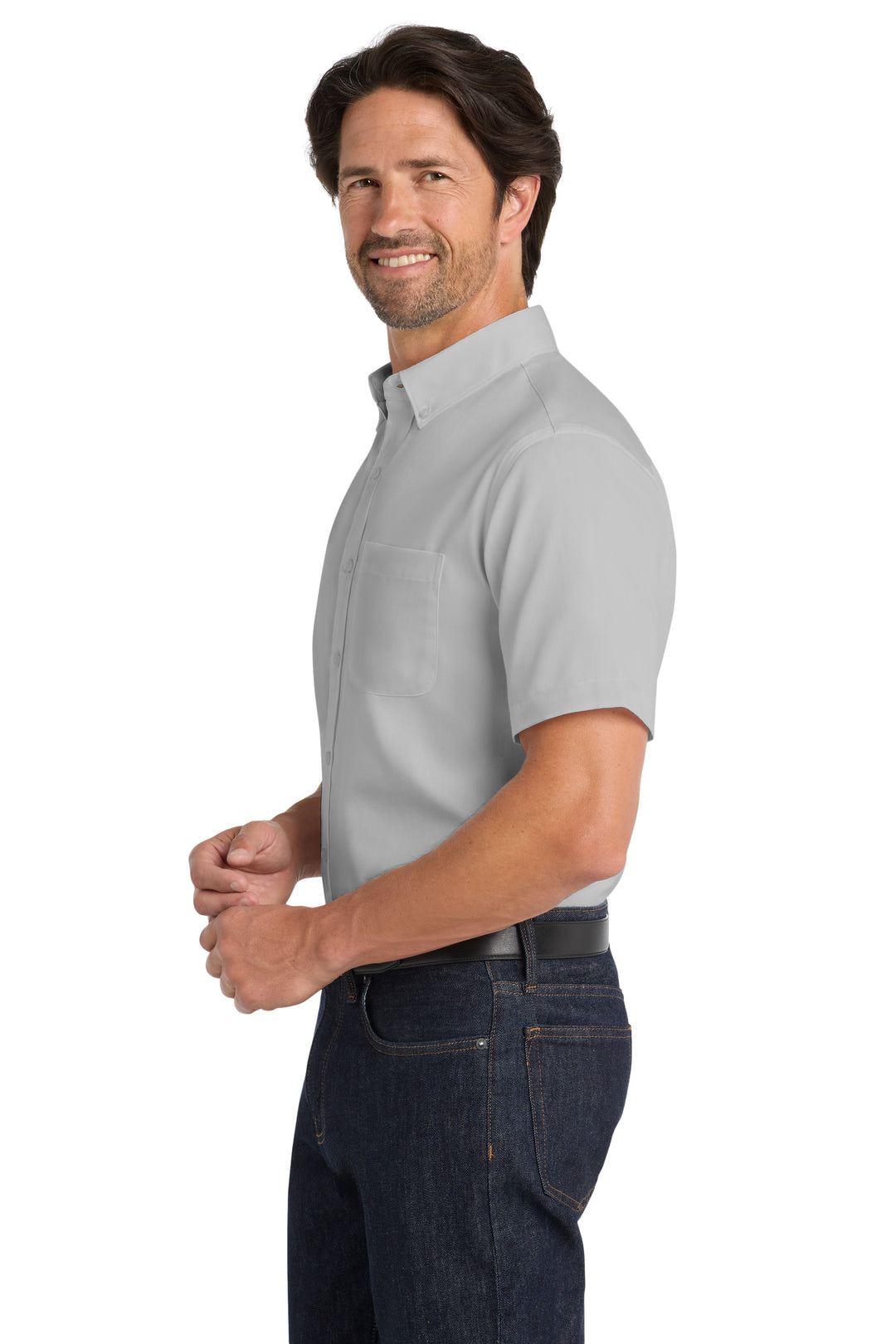 Men's Short Sleeve Superpro Twill Shirt (No Logo) - Country Inn & Suites