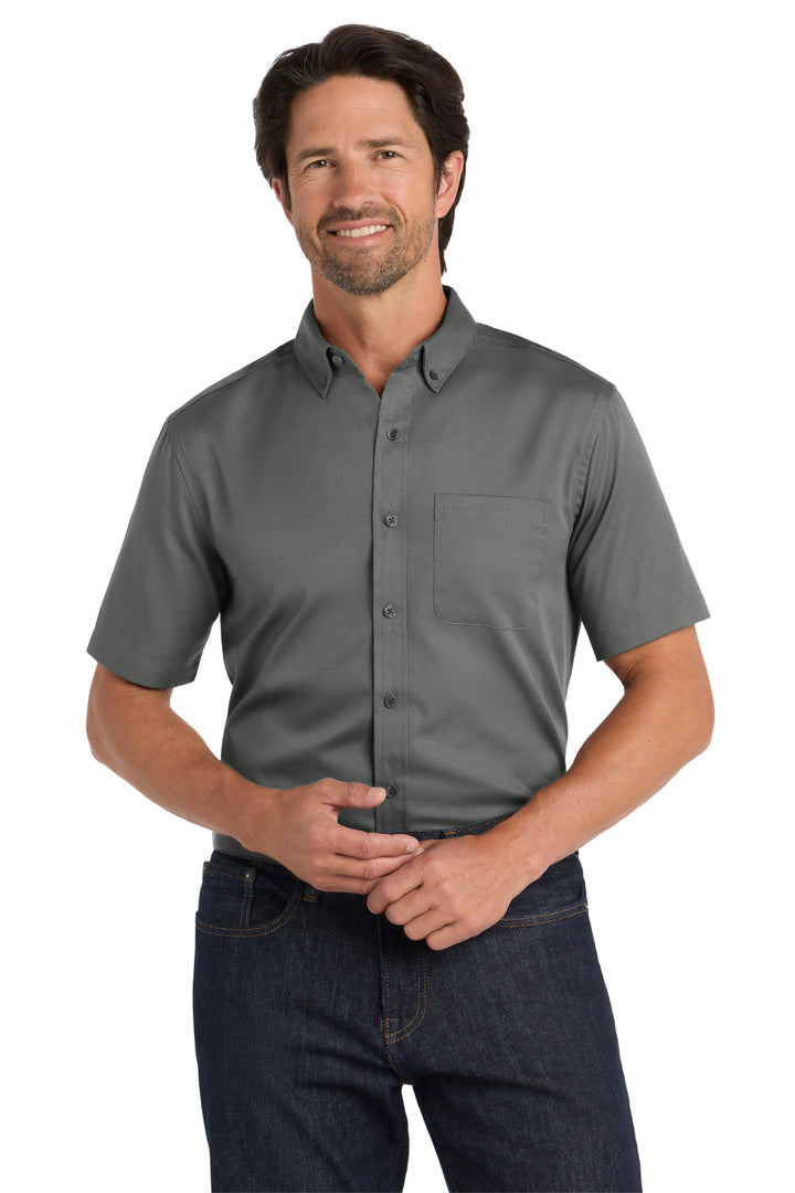 Men's Short Sleeve Superpro Twill Shirt (No Logo) - Country Inn & Suites