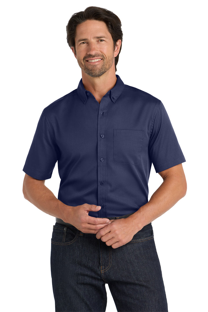 Men's Short Sleeve Superpro Twill Shirt - Park Inn