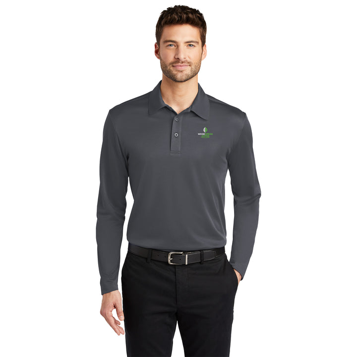 Men's Silk Touch Performance Polo - Long Sleeve - WoodSpring Suites