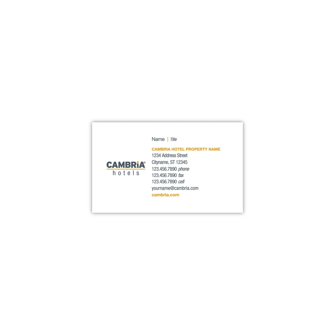 Carte de visite - Cambria