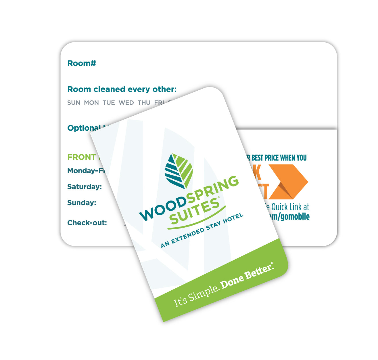 Key Folder - WoodSpring Suites – Sable Hotel Supply