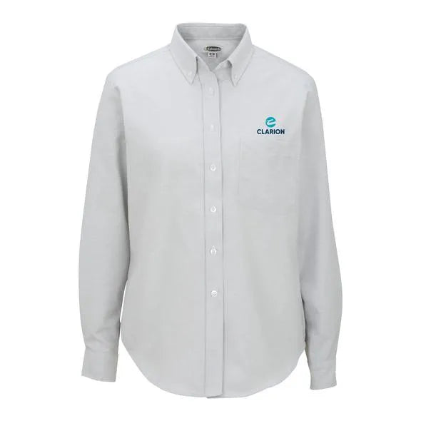 Women's Long Sleeve Easy-Care Oxford - Clarion - Sable Hotel Supply