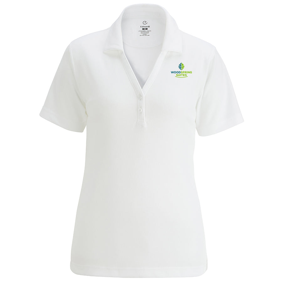 Women's Performance Mesh Johnny Collar Polo - WoodSpring Suites - Sable Hotel Supply