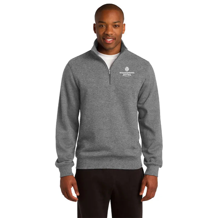 Men's 1/4-Zip Sweatshirt - WoodSpring Suites - Sable Hotel Supply