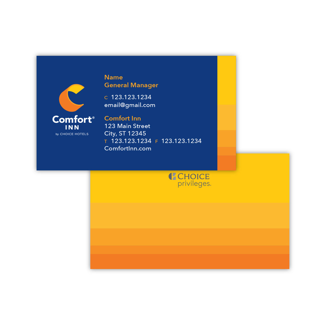Comfort Business Card - Sable Hotel Supply