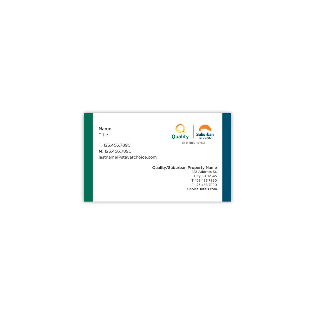 Dual-Brand Business Card - Quality Inn & Clarion