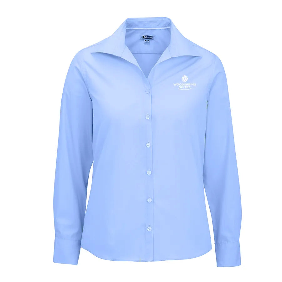 Women's Poplin Blouse - WoodSpring Suites - Sable Hotel Supply