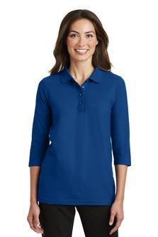 Women's Silk Touch 3/4-Sleeve Polo - Econo Lodge - Sable Hotel Supply