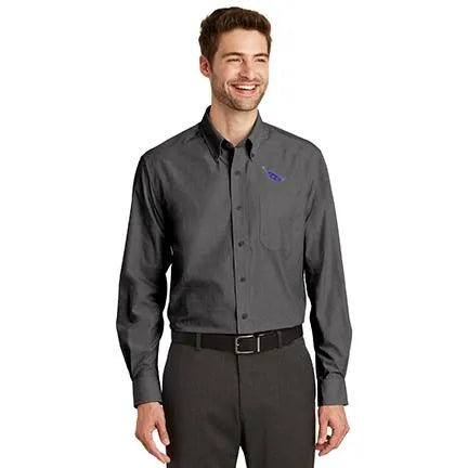 Men's Easy Care Crosshatch Shirt - Sable Hotel Supply