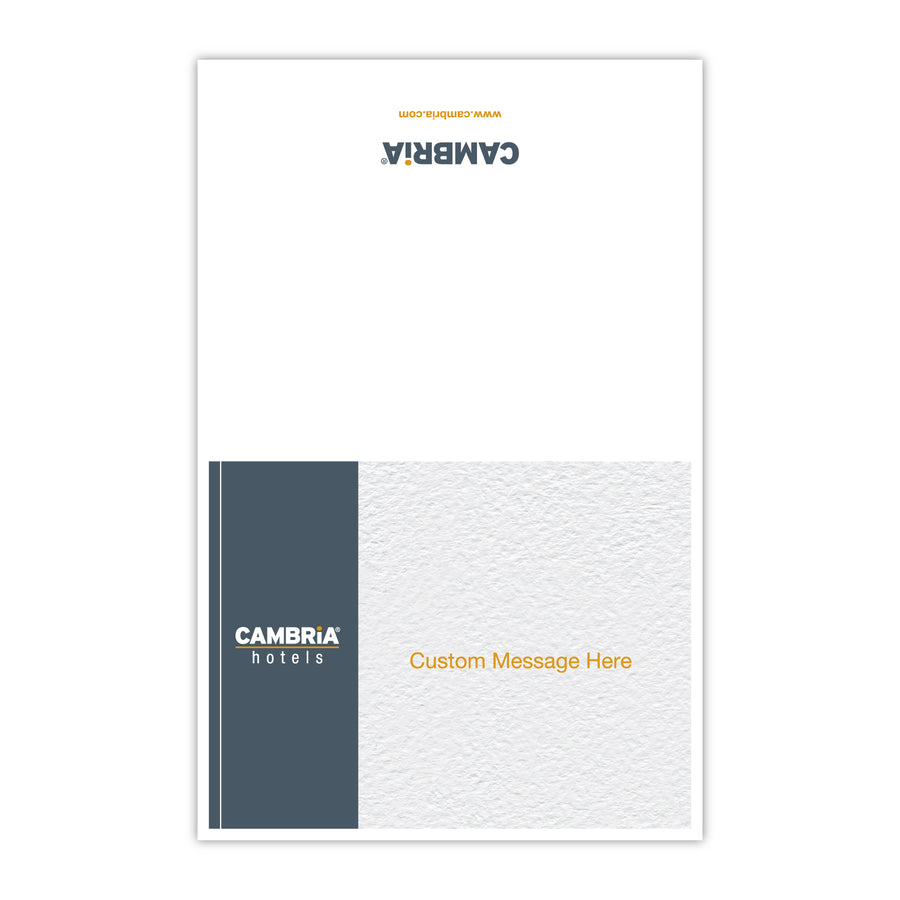 Personalized Note Card With Matching Envelope Bundle - Cambria - Sable Hotel Supply