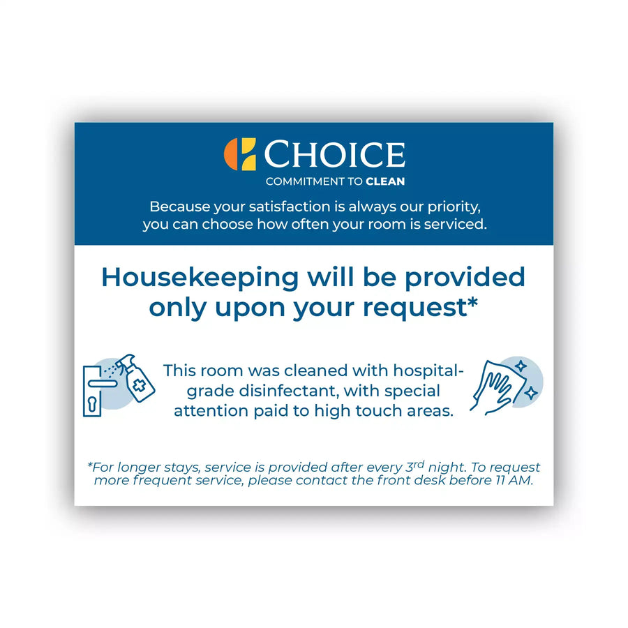 "Housekeeping On Demand" Mirror Cling - Sable Hotel Supply