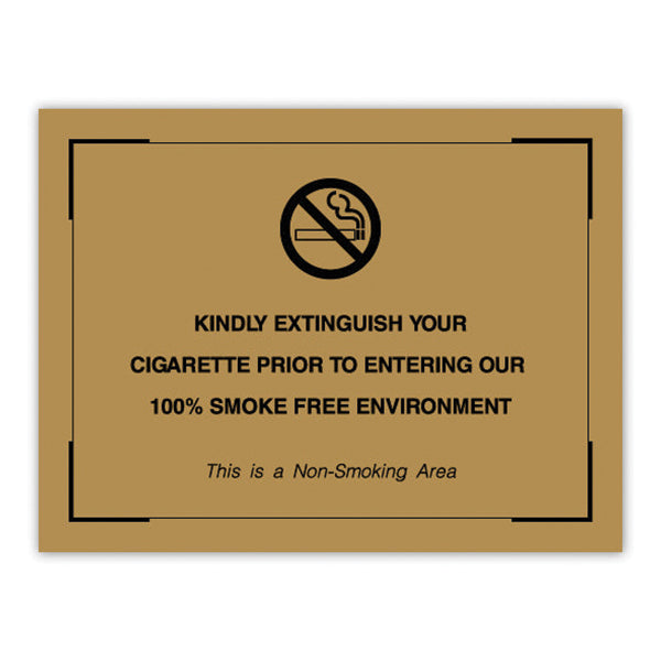 Choice No Smoking Outdoor Wall Sign - Sable Hotel Supply