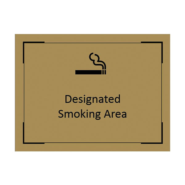 Choice Smoking Area Outdoor Wall Sign - Sable Hotel Supply