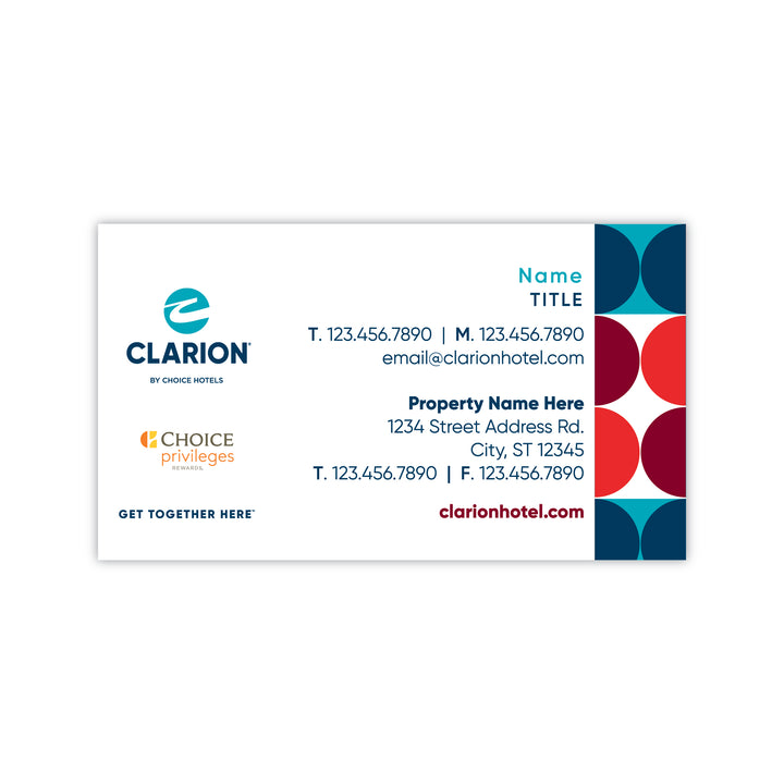 Clarion Business Card - Sable Hotel Supply