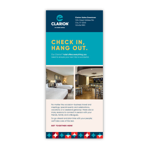 Clarion Rack Card - Sable Hotel Supply