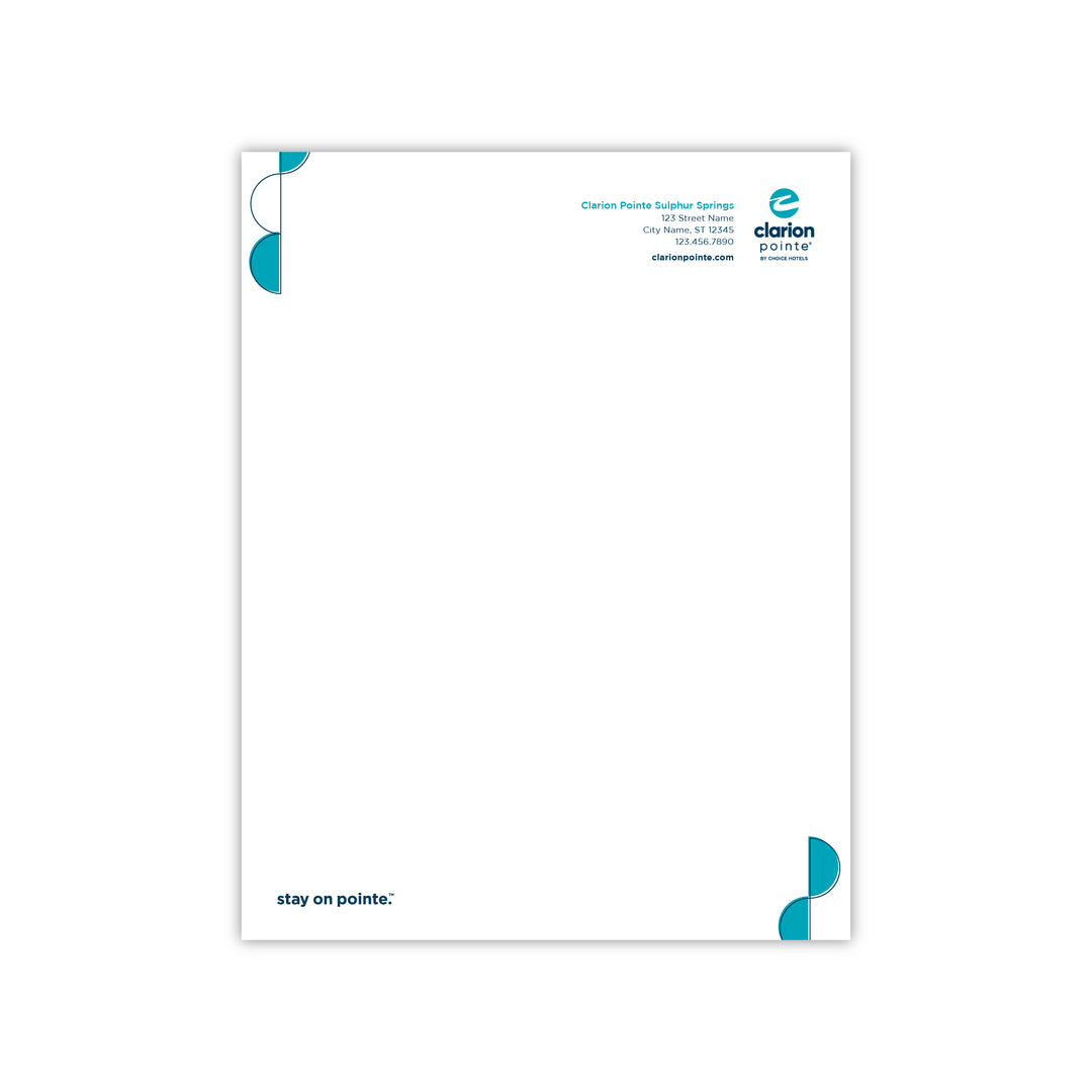 Clarion Pointe Letterhead - Sable Hotel Supply
