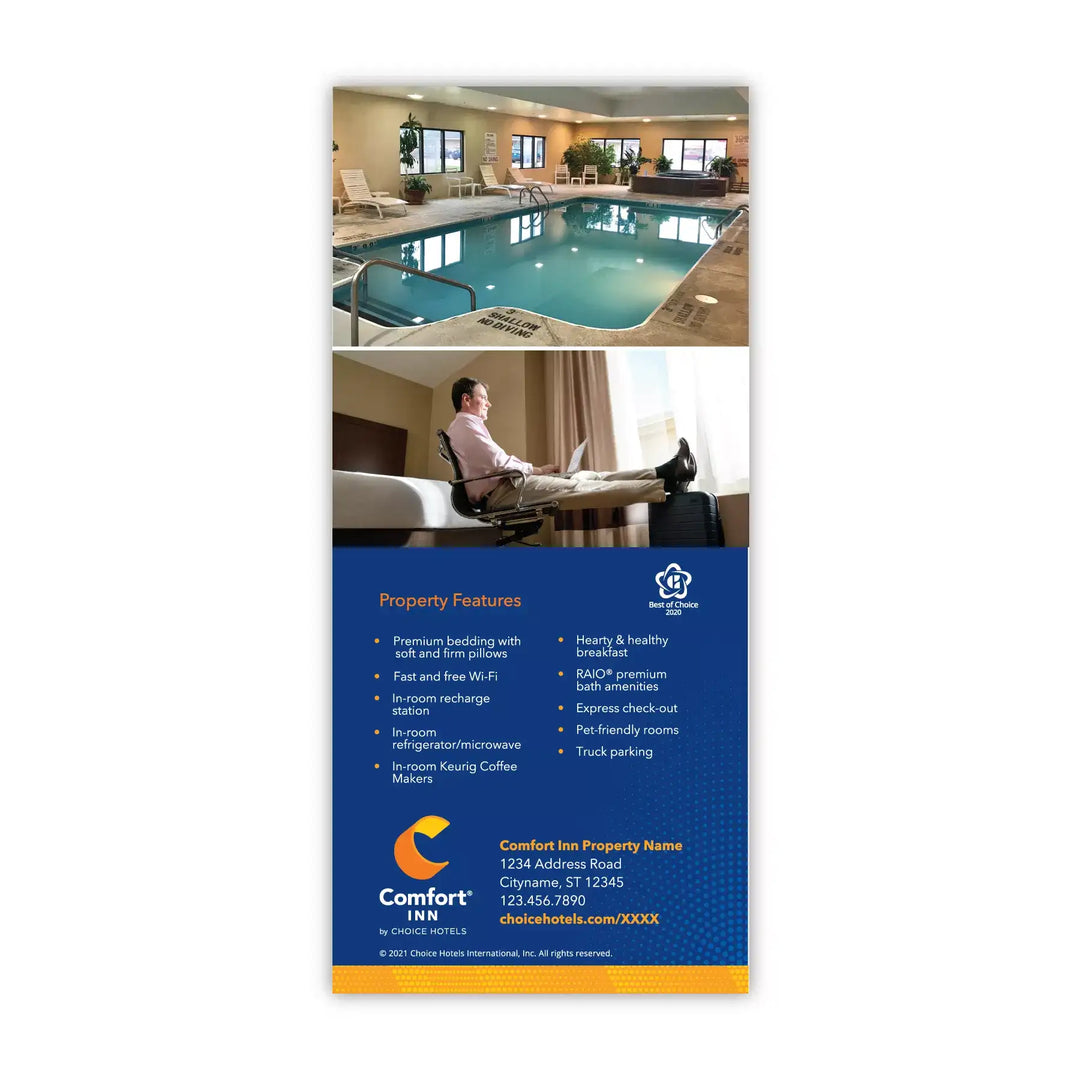 Lodging Rack Card Rack Cards for Comfort Inn Properties – Sable Hotel Supply